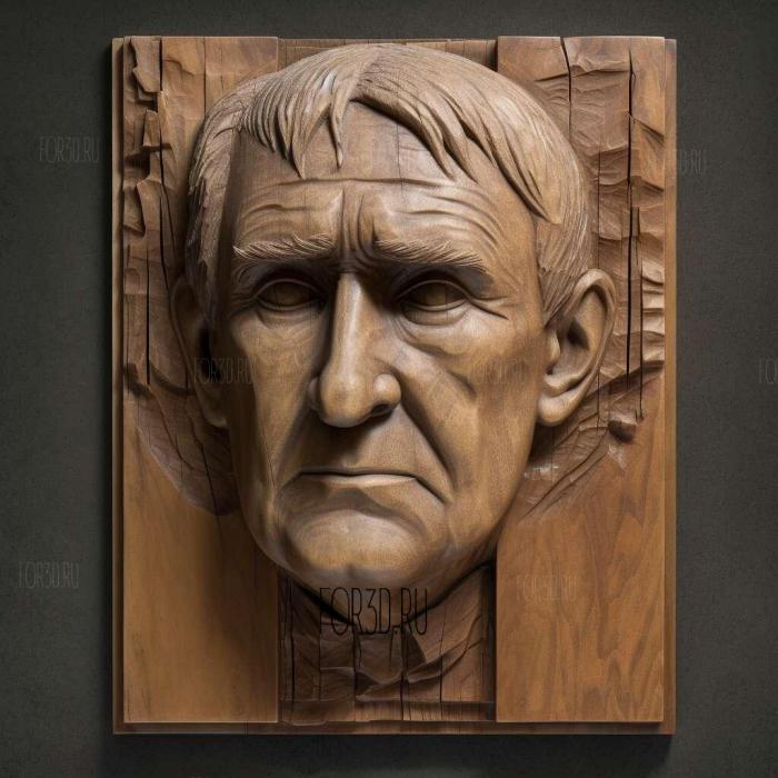 Thomas Edison 1 stl model for CNC